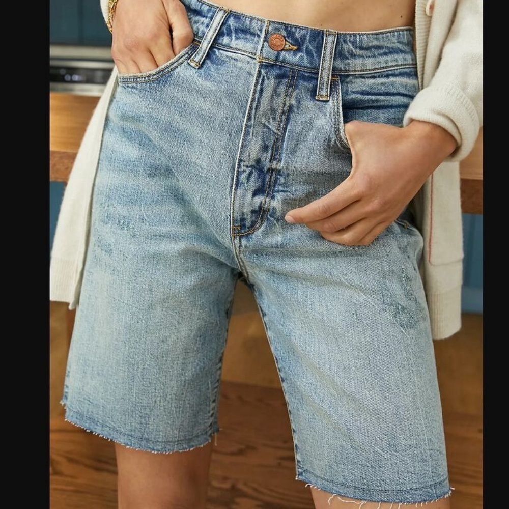 Anthropologie Pilcro Denim Raw Hem Bermuda Shorts​